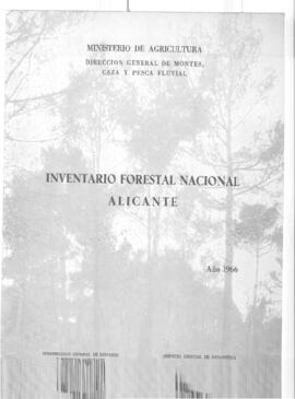 Inventario forestal nacional, Alicante