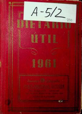 Dietario útil 1961. Libro de caja