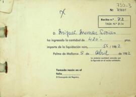 Rebut Liquidació Tasa 21.14 nº73-172