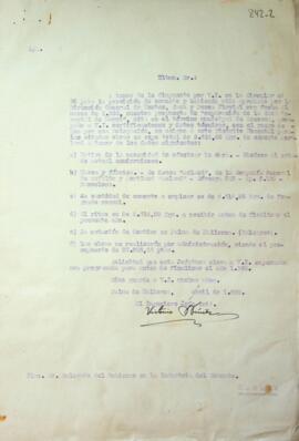 Peticiones y suministros. Reparación de la Casa Forestal de Manut