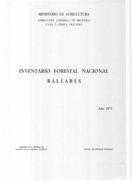 Inventario forestal nacional Baleares 1971