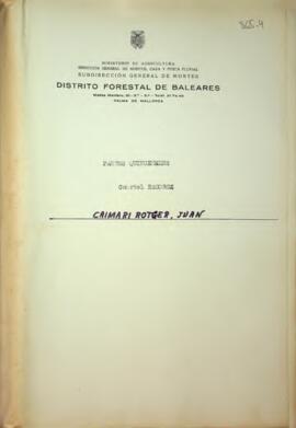 Partes quincenales de la Guarderia