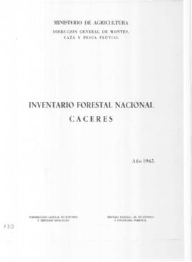 Inventario forestal nacional, Cáceres
