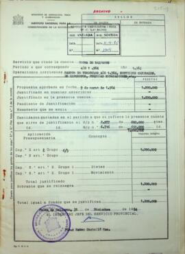 Servicio que rinde la cuenta Icona de Baleares. Gastos de vehículos año 1.984, servicios centrale...