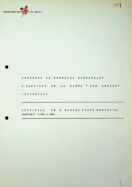Proyecto de trabajos forestales a realizar en la finca "Son Antich" (Esporlas). Propied...