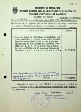 Petició de fons a l'Estat 1973