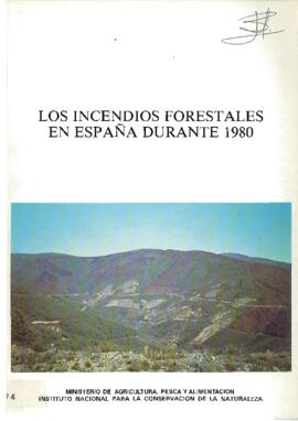 Los incendios forestales en España durante 1980
