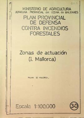 Mapa Zonas de actuación (I. Mallorca). Plan provincial de defensa contra incendios forestales