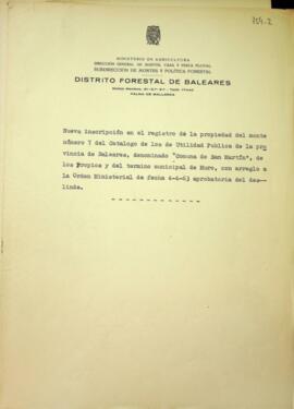 Deslinde administrativo del monte nº 7 del catálogo de U.P., "Comuna de San Martín" de ...