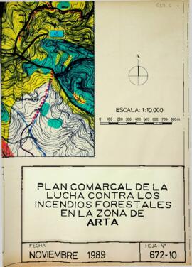 Mapa Hoja 672-10. Plan Comarcal de la lucha contra los incendios forestales en la zona de Artà