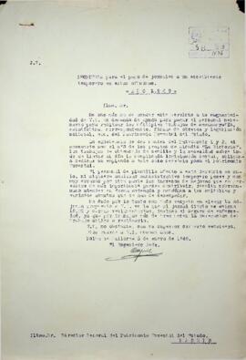 Propuesta para el pago de jornales a un escribiente temporero en estas oficinas  1949