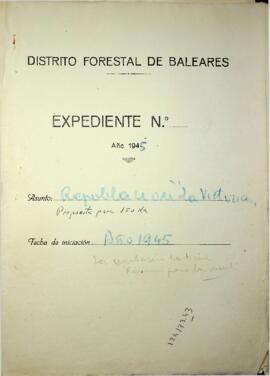 Propuesta para la repoblación del monte n.º 3 del catálogo de la provincia de Baleares de los pro...