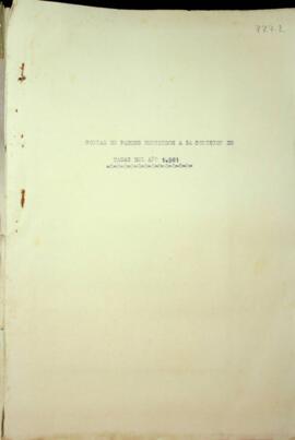 Copias de partes remitidos a la comisión de tasas del año 1961