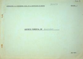Agregación a la memoria anual de la inspección de Montes. Distrito Forestal de Baleares. Año 1960