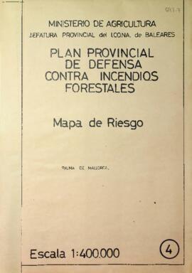 Mapa  de Riesgo. Plan provincial de defensa contra incendios forestales