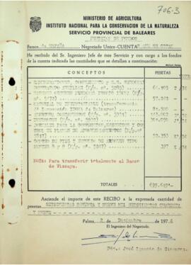 Petició de fons a l'Estat 1974
